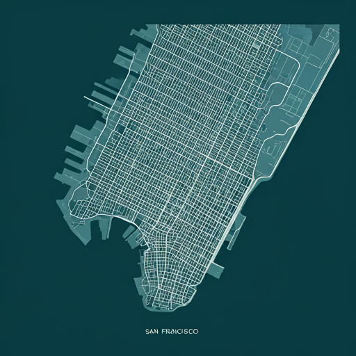 Map of the San Francisco Financial District near Sterling Lloyd headquarters